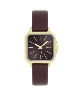 Oozoo Uurwerk Kiara Goud/Aubergine 34mm