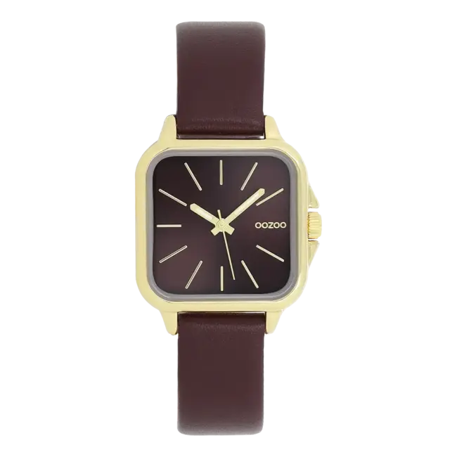 Oozoo Uurwerk Kiara Goud/Aubergine 34mm
