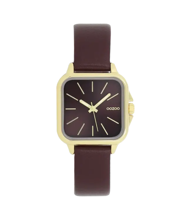Oozoo Uurwerk Kiara Goud/Aubergine 34mm