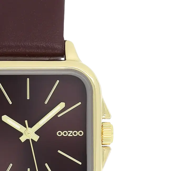 Oozoo Uurwerk Kiara Goud/Aubergine 34mm
