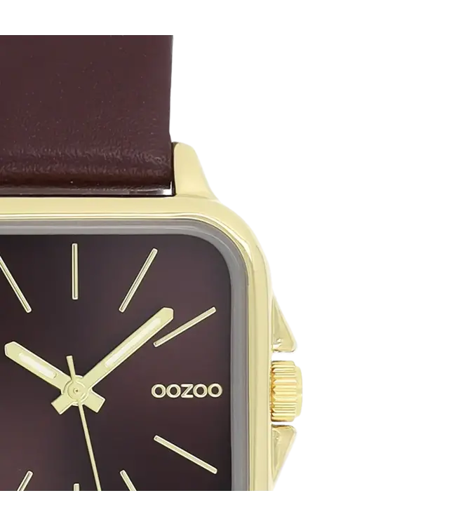 Oozoo Uurwerk Kiara Goud/Aubergine 34mm