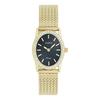 Oozoo Uurwerk Silke Goud/Zwart 28x23mm