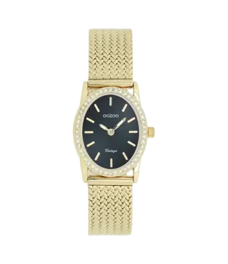 Oozoo Uurwerk Silke Goud/Zwart 28x23mm