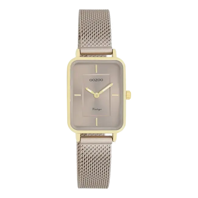 Oozoo Uurwerk Fenne Goud/Taupe 22x30mm