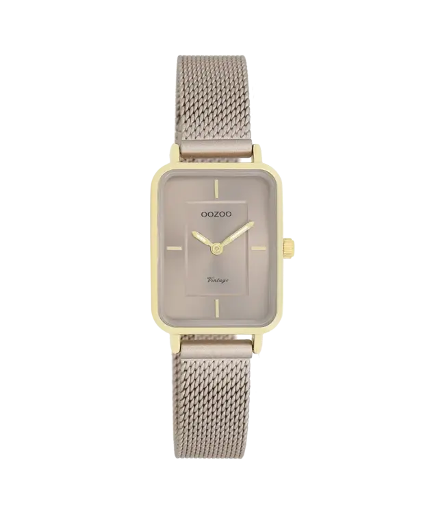 Oozoo Uurwerk Fenne Goud/Taupe 22x30mm