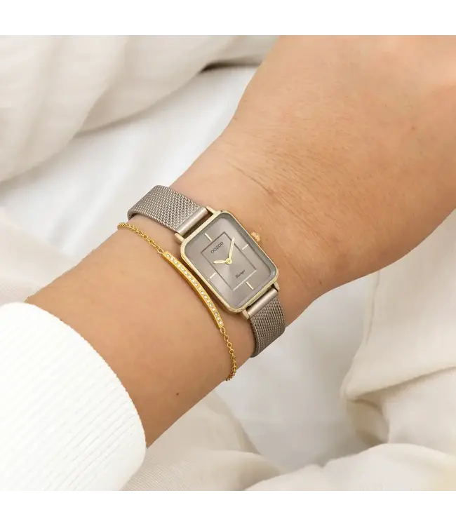 Oozoo Uurwerk Fenne Goud/Taupe 22x30mm