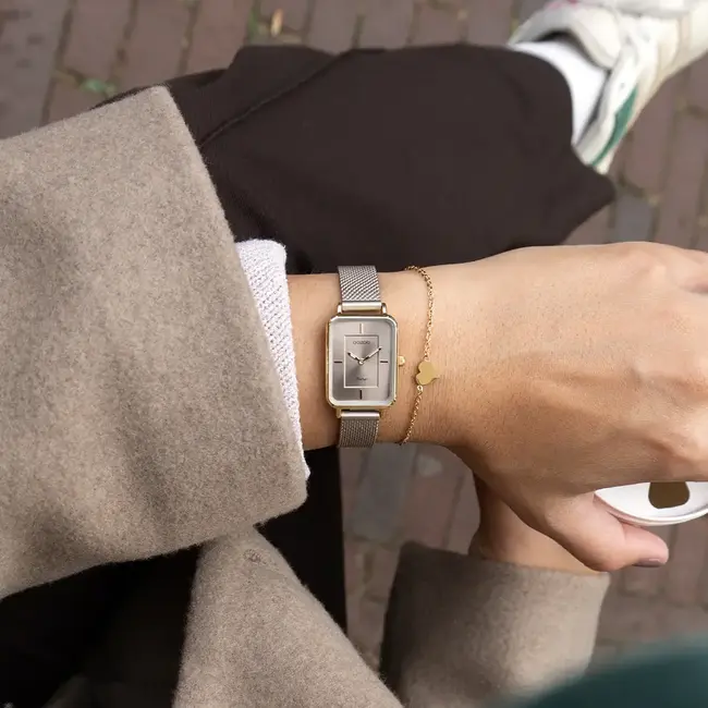Oozoo Uurwerk Fenne Goud/Taupe 22x30mm