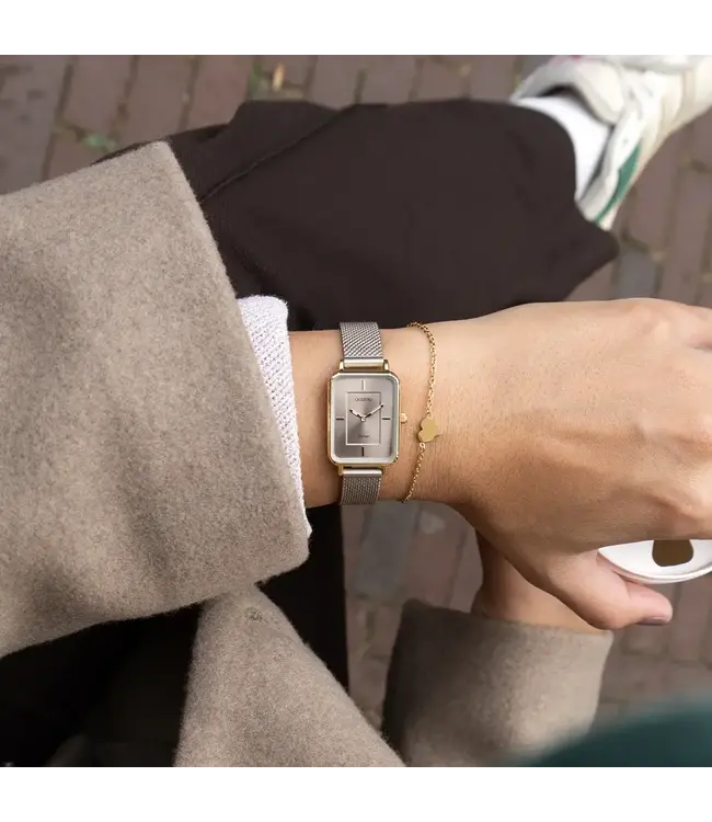 Oozoo Uurwerk Fenne Goud/Taupe 22x30mm