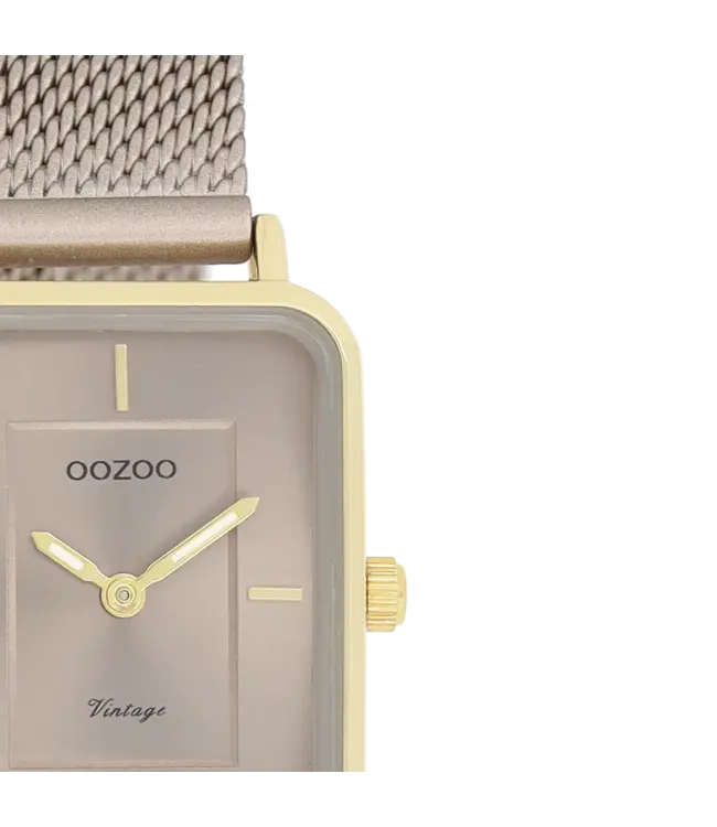 Oozoo Uurwerk Fenne Goud/Taupe 22x30mm