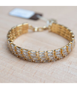 Paviè Armband Brigida Crystal Su Oro