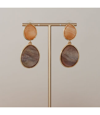 Oorring Serena Beige/Bruin