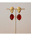 Oorring Valeria Goud/Bruin