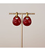 Oorring Colette Goud/Bordeaux