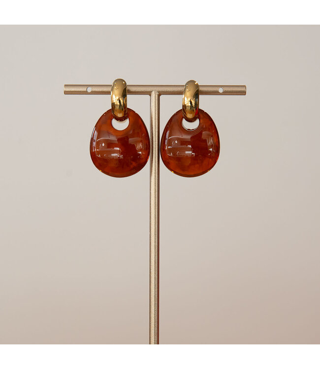 Oorring Colette Goud/Bruin