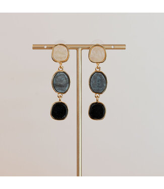 Oorring Julia Goud/Grijs