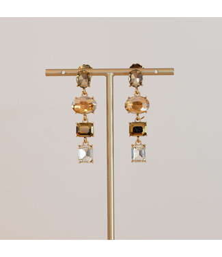 Oorring Rita Crystal/Champagne