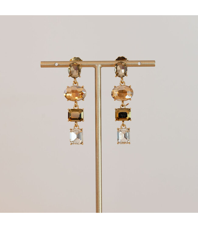 Oorring Rita Crystal/Champagne