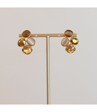 Oorring Astria Beige/Bruin