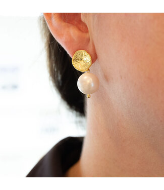 Oorring Fela Goud/Wit