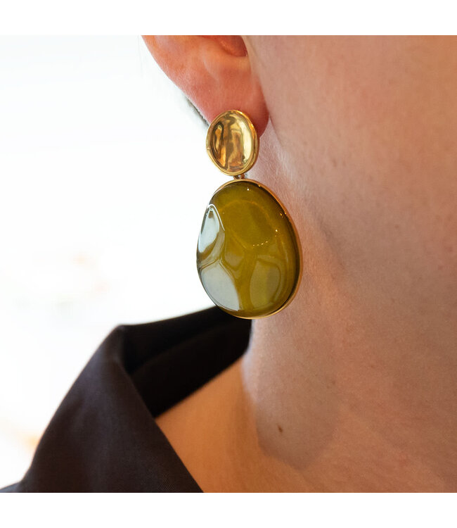 Oorring Feline Goud/Groen