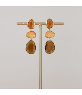 Oorring Giselle Oranje/Bruin