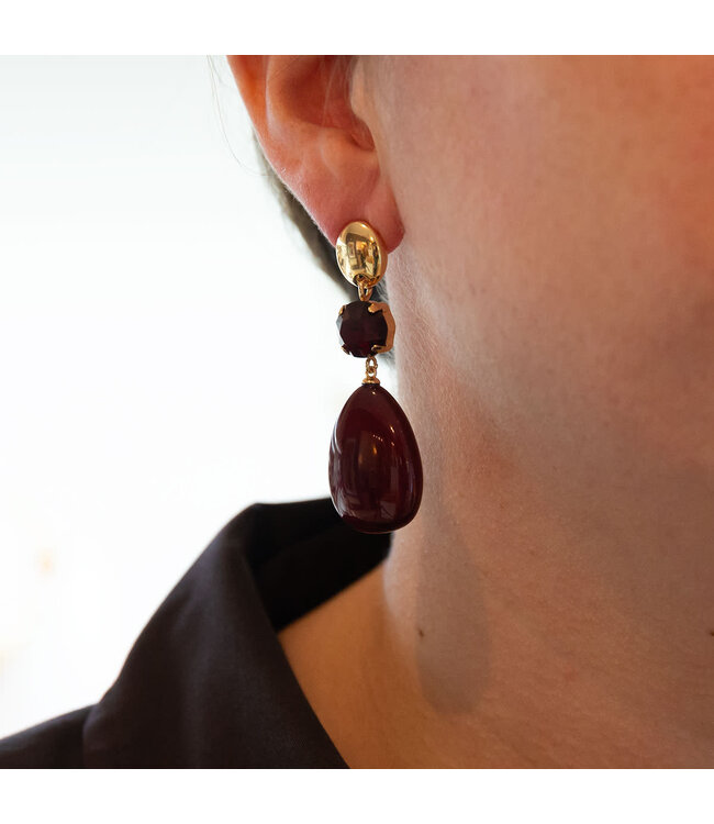 Oorring Sofia Bordeaux