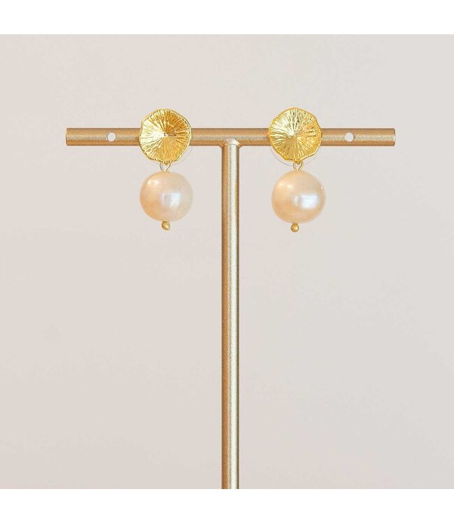 Oorring Fela Goud/Wit