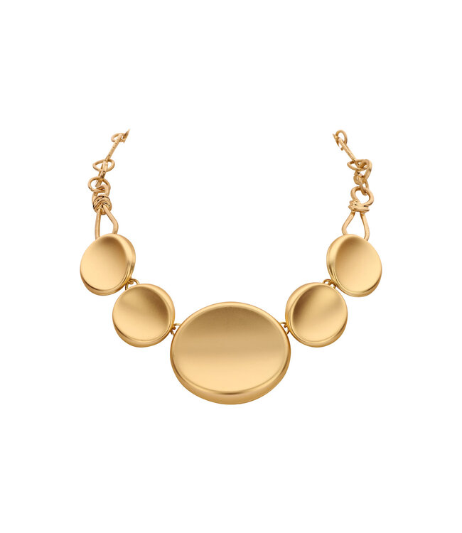 Les Cordes Halsketting Breda Goud Mat
