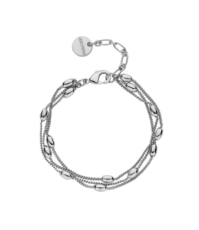 Les Cordes Armband Dallas Zilverkleur