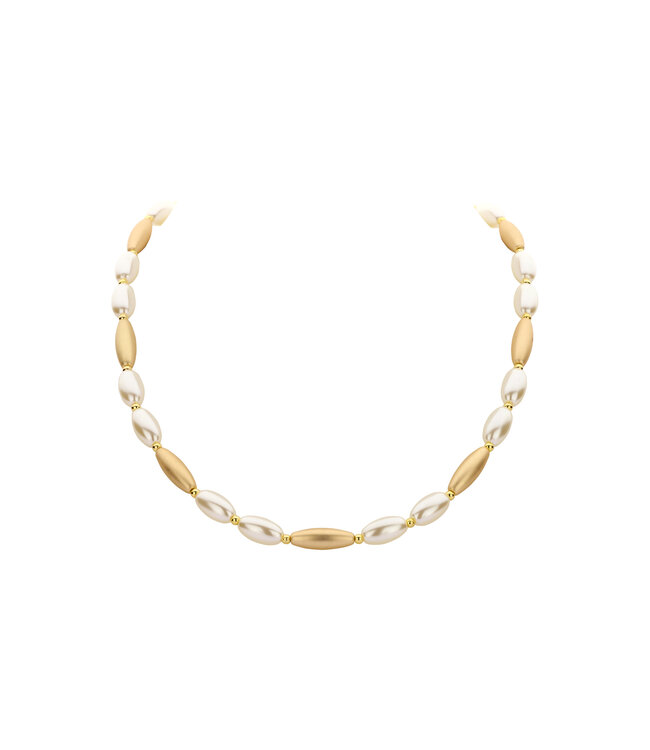 Les Cordes Halsketting Dario Parelmoer