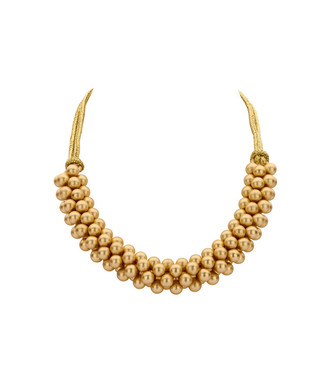 Les Cordes Halsketting Delf Goud Mat