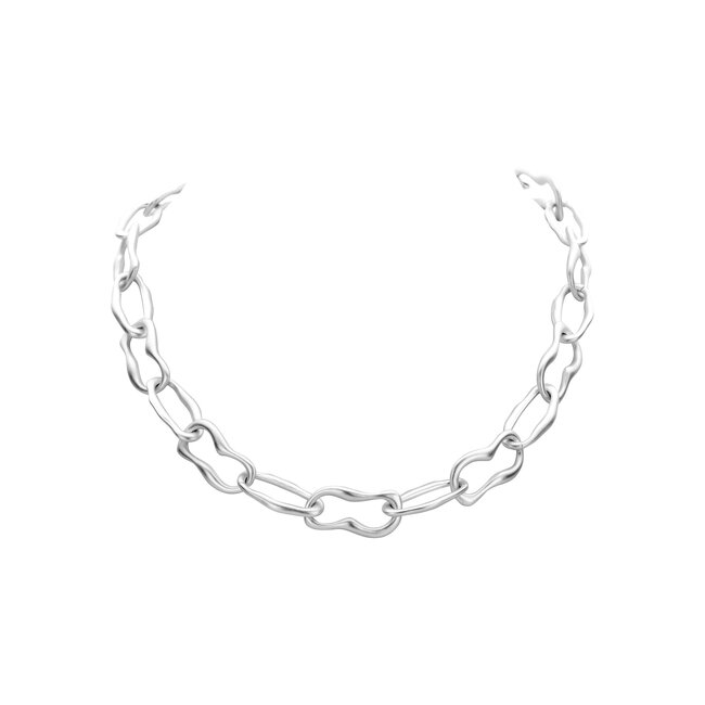 Les Cordes Halsketting Detroit Zilver Mat