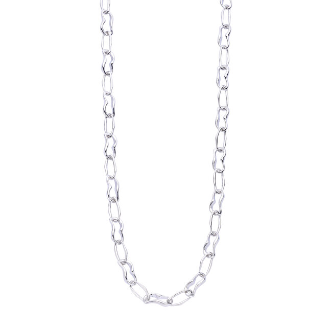 Les Cordes halsketting detroitlang Zilver