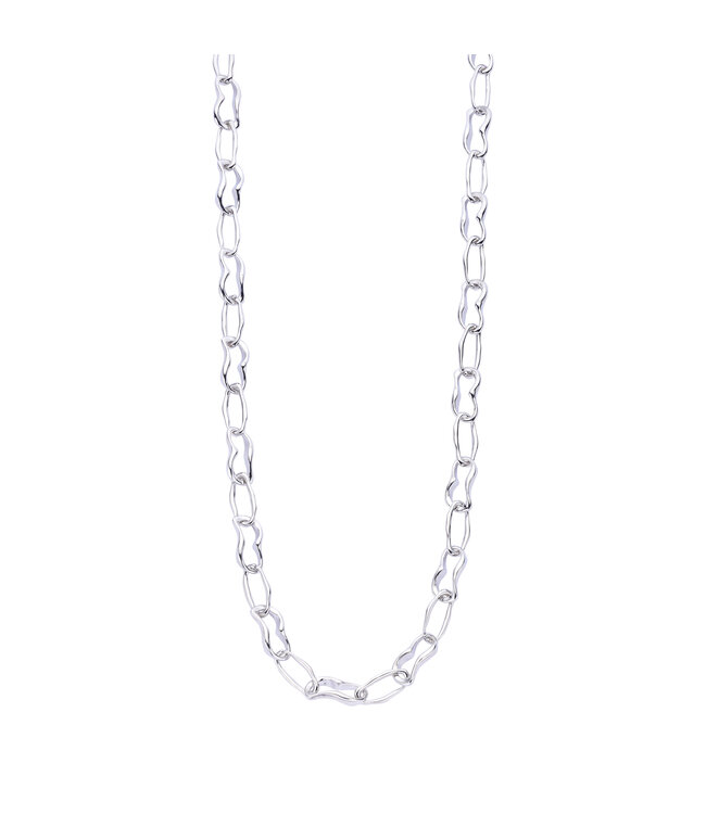 Les Cordes halsketting detroitlang Zilver