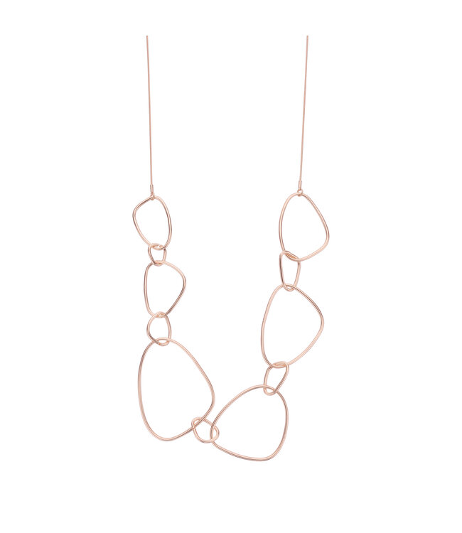 Les Cordes Halsketting Galka Rosegoud