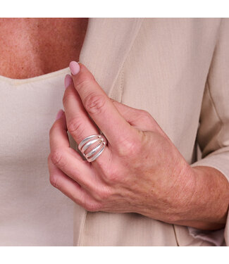 Les Cordes Ring BR14 Zilver Mat