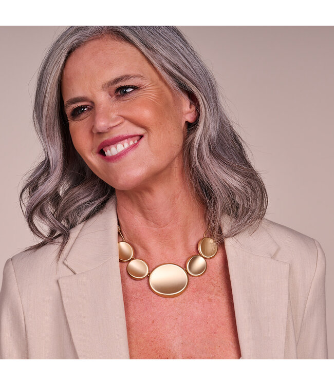 Les Cordes Halsketting Breda Goud Mat