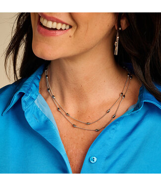 Les Cordes Halsketting Dallas Zilver