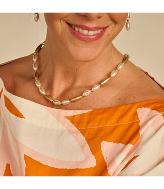 Les Cordes Halsketting Dario Parelmoer