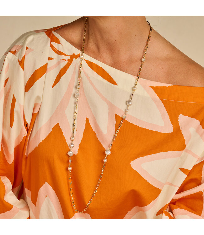 Les Cordes Halsketting Davarolang Goud