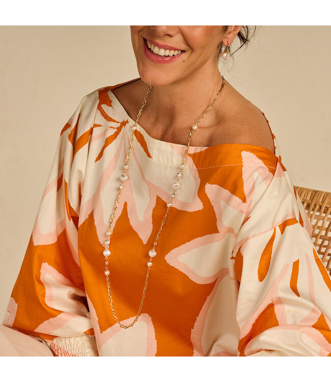 Les Cordes Halsketting Davarolang Goud