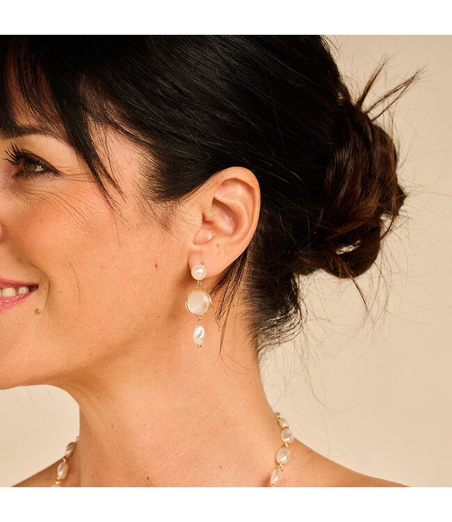 Les Cordes Oorring Derry Parelmoer