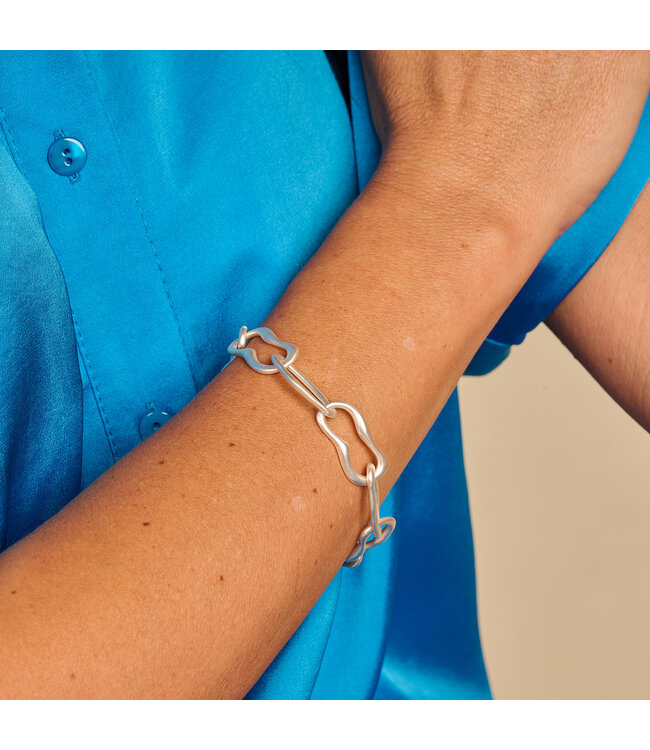 Les Cordes Armband Detroit Zilver Mat