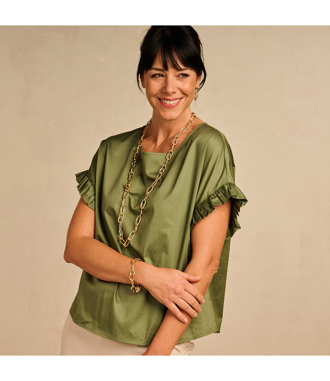 Les Cordes Halsketting Detroitlang Goud Mat