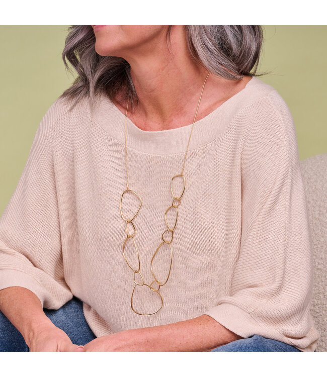 Les Cordes Halsketting Galka Goud Mat