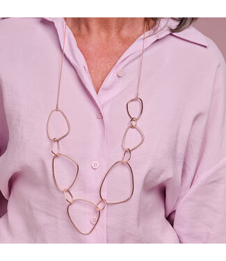 Les Cordes Halsketting Galka Rosegoud
