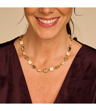 Les Cordes Halsketting Owain Multi Bruin