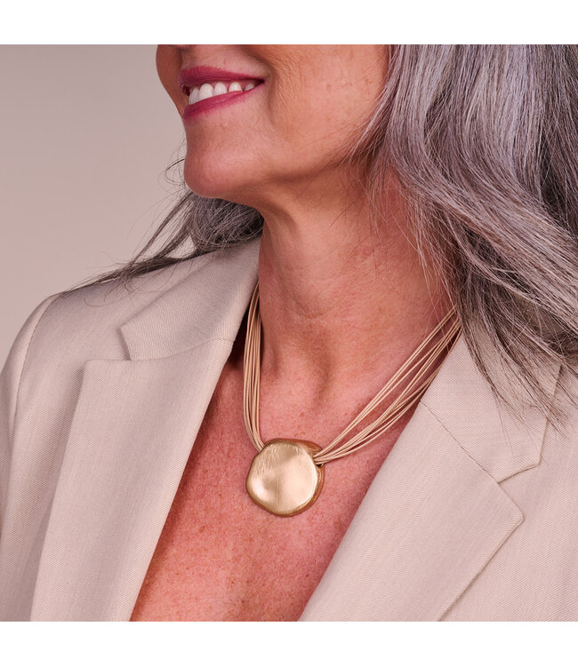 Les Cordes Halsketting Bogota Goud Mat