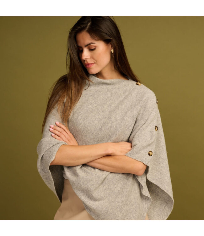 Les Cordes Poncho LCPONCHO2 Lichtgrijs