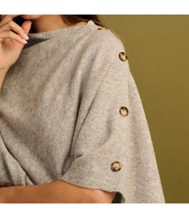 Les Cordes Poncho LCPONCHO2 Lichtgrijs